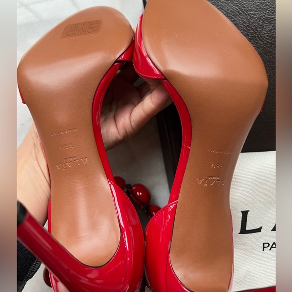 Authentic New Alaïa La Bombe Patent Leather Studded High-Heel Sandals - Picture 7 of 8